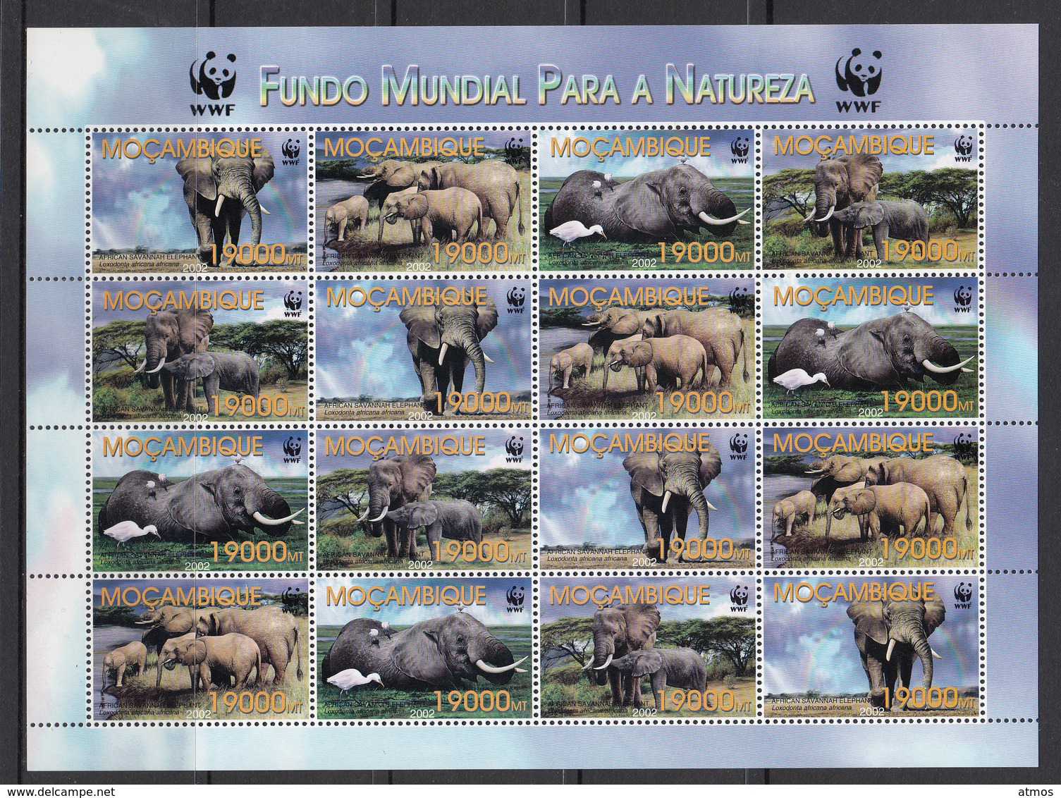 Mozambique MNH Michel Nr 2393/96 From 2002 Sheet WWF / Catw 28.00 EUR - Mozambique