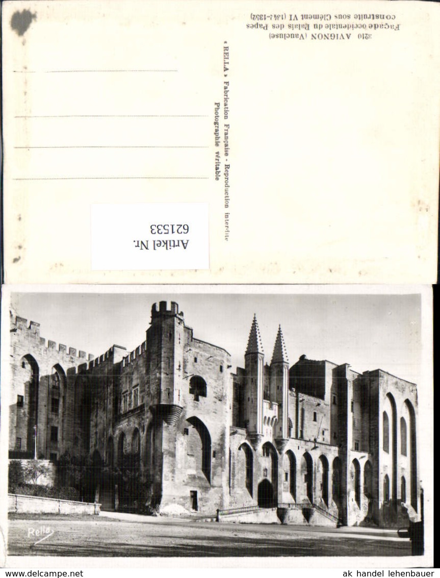 621533,Foto Ak Avignon Facade Occidentale Du Palais Des Papes France - Sonstige & Ohne Zuordnung