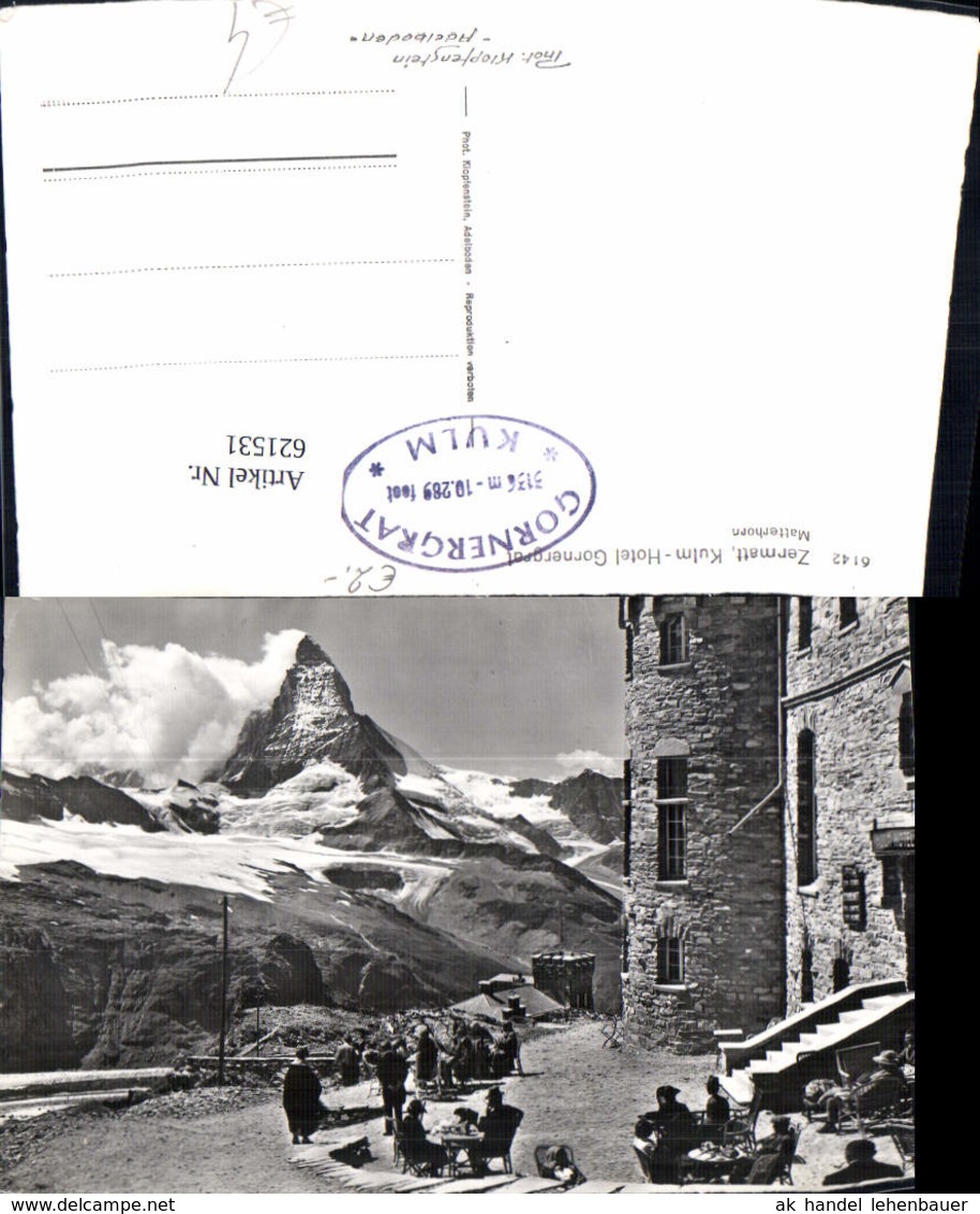 621531,Foto Ak Zermatt Matterhorn Kulm-Hotel Gornergrat - Zermatt