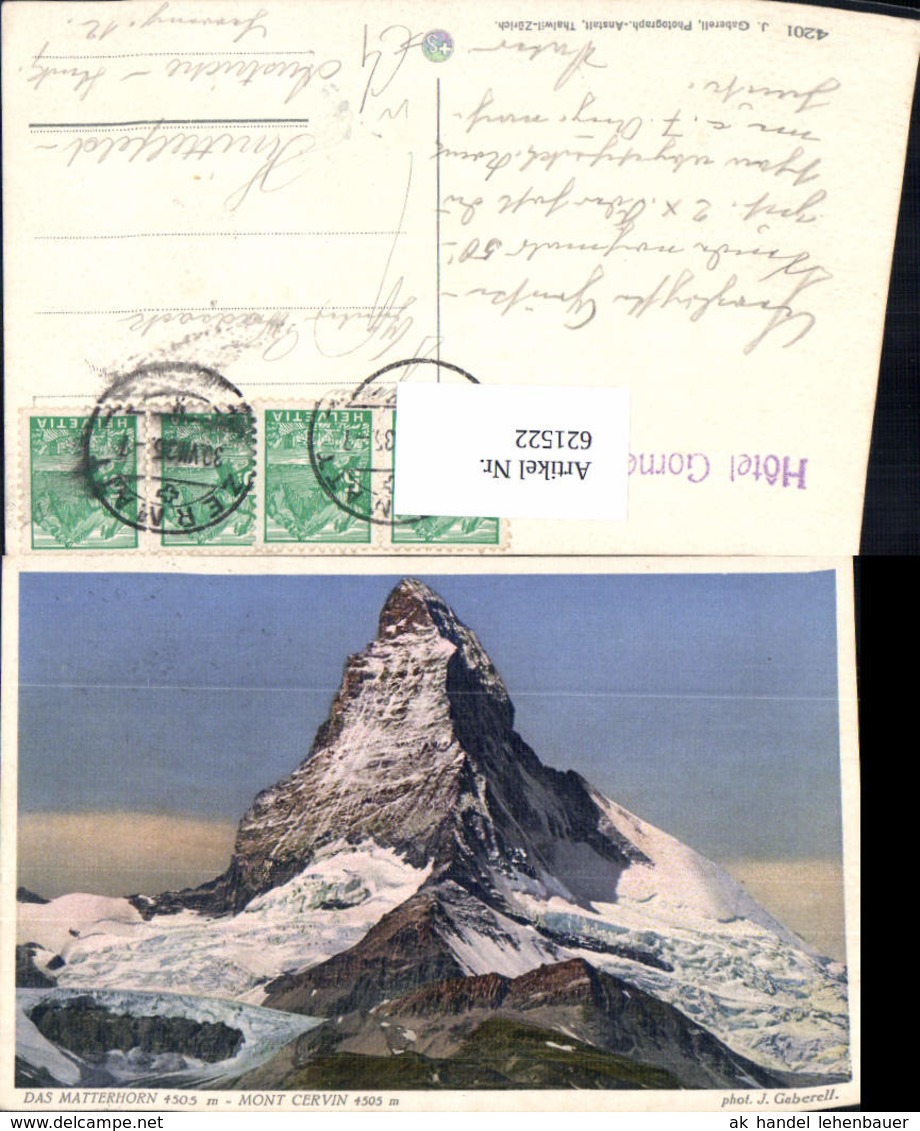 621522,Zermatt Matterhorn Mont Cervin Gipfel - Zermatt
