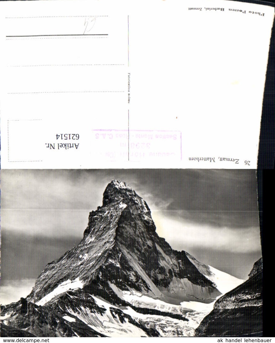 621514,Foto Ak Zermatt Matterhorn Gipfel - Zermatt