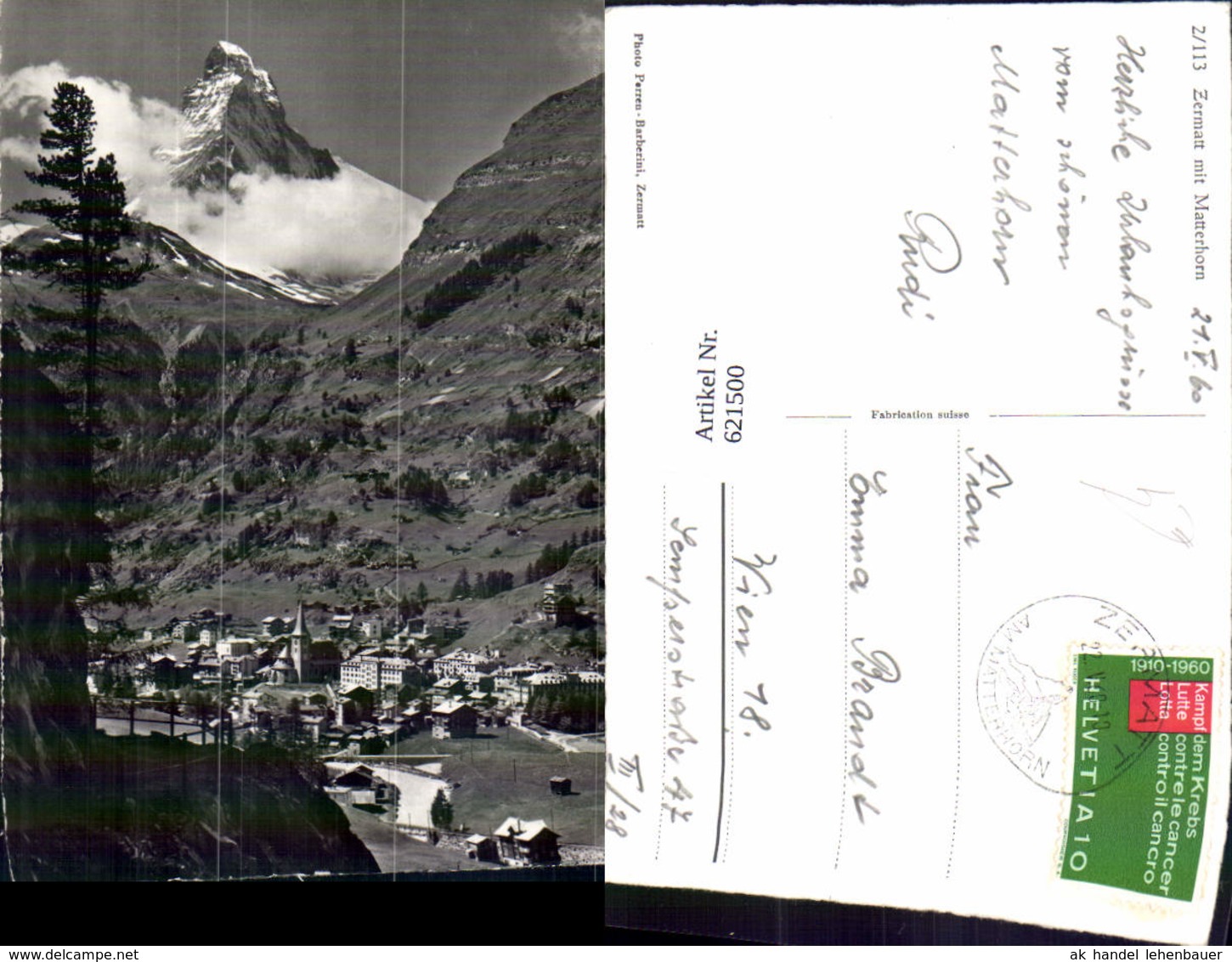 621500,Foto Ak Zermatt Matterhorn - Zermatt