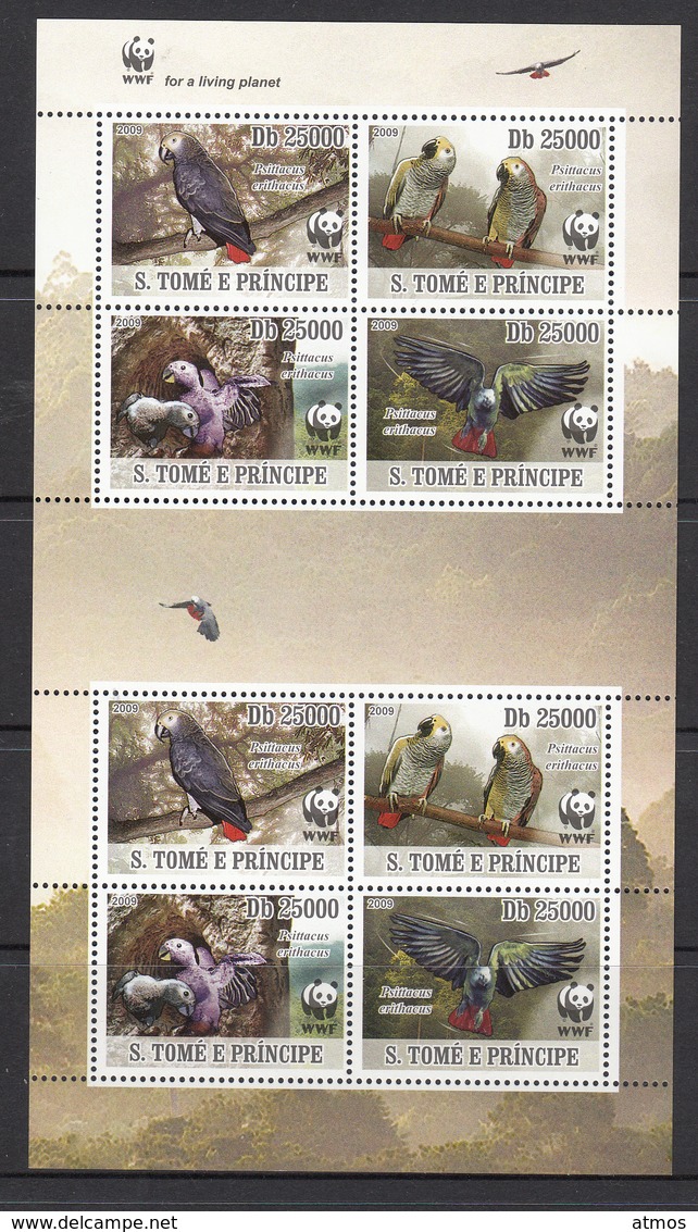 Sao Tome And Principe MNH Michel Nr 3777/80 From 2009 Compleet Sheet WWF / Catw 24.00 EUR - Sao Tome En Principe