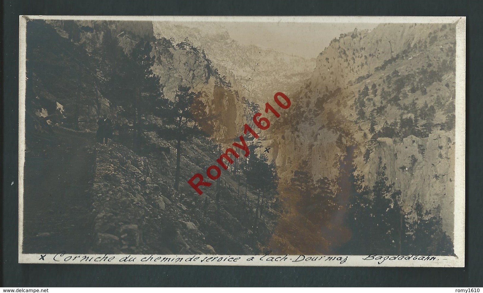 Asie- Syrie. Bagdadbahn. La Corniche 1913. Photo Carte, Document. Recto/verso - Syrie