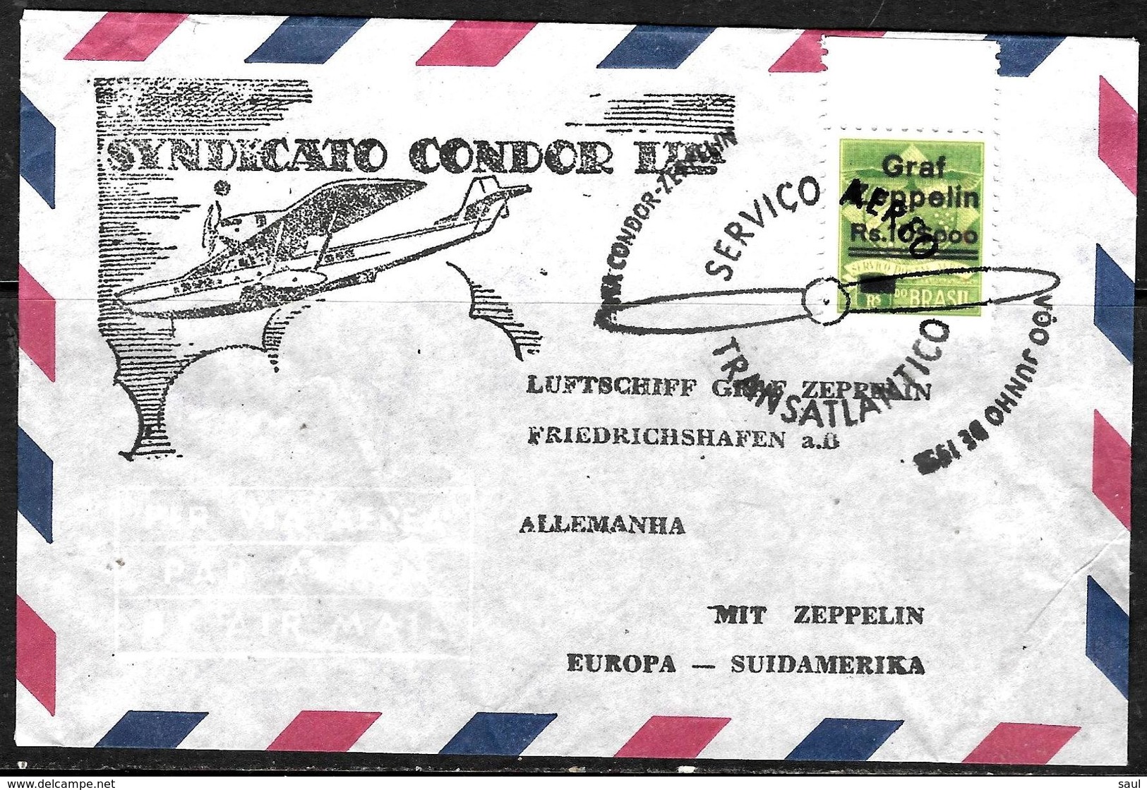 499 - BRASIL - 1933 - FIRST ZEPPELIN FLIGHT - COVER - FAUX, FORGERY, FALSE, FALSCH, FALSO - Autres & Non Classés