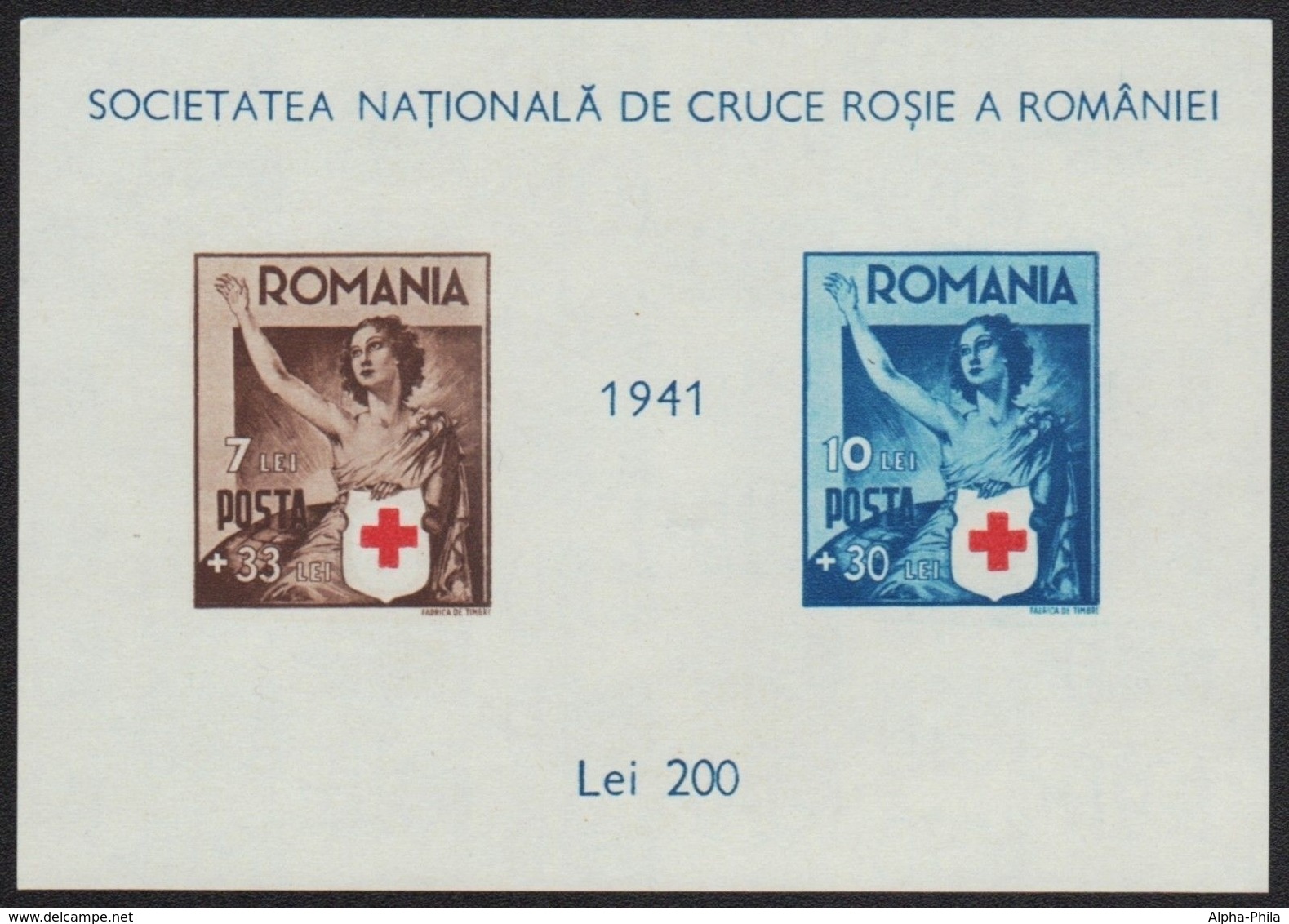 Rumänien 1941 - Mi-Nr. Block 16 ** - MNH - Rotes Kreuz / Red Cross - Ungebraucht
