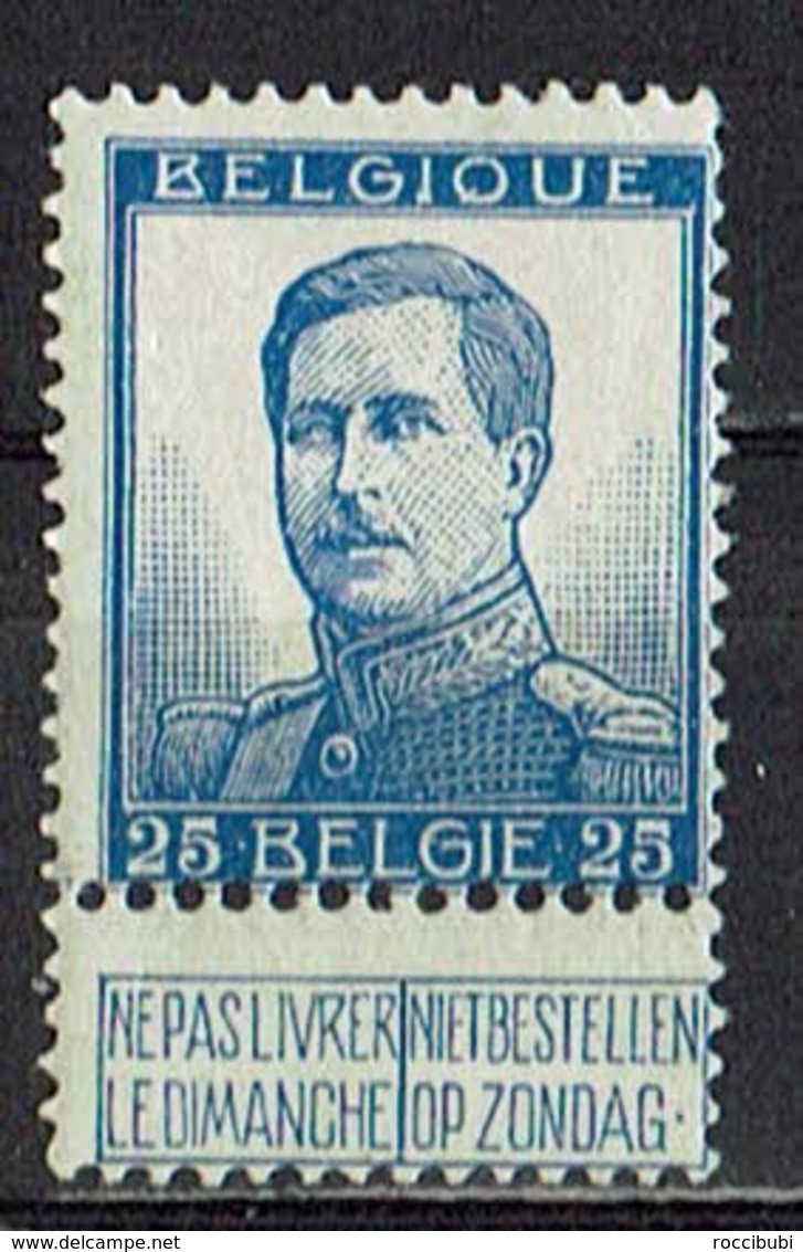 Belgien 1912 // Mi. 102 II * - 1912 Pellens