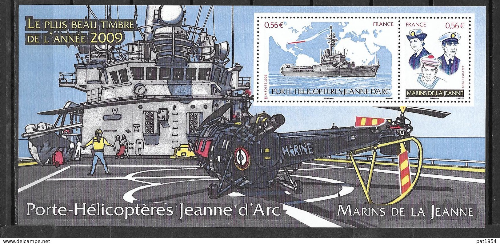 Bloc Souvenir "porte Hélicoptère Jeanne D'Arc" De 2010 N° 55 Neuf Cote 13 Euros - Blocs Souvenir