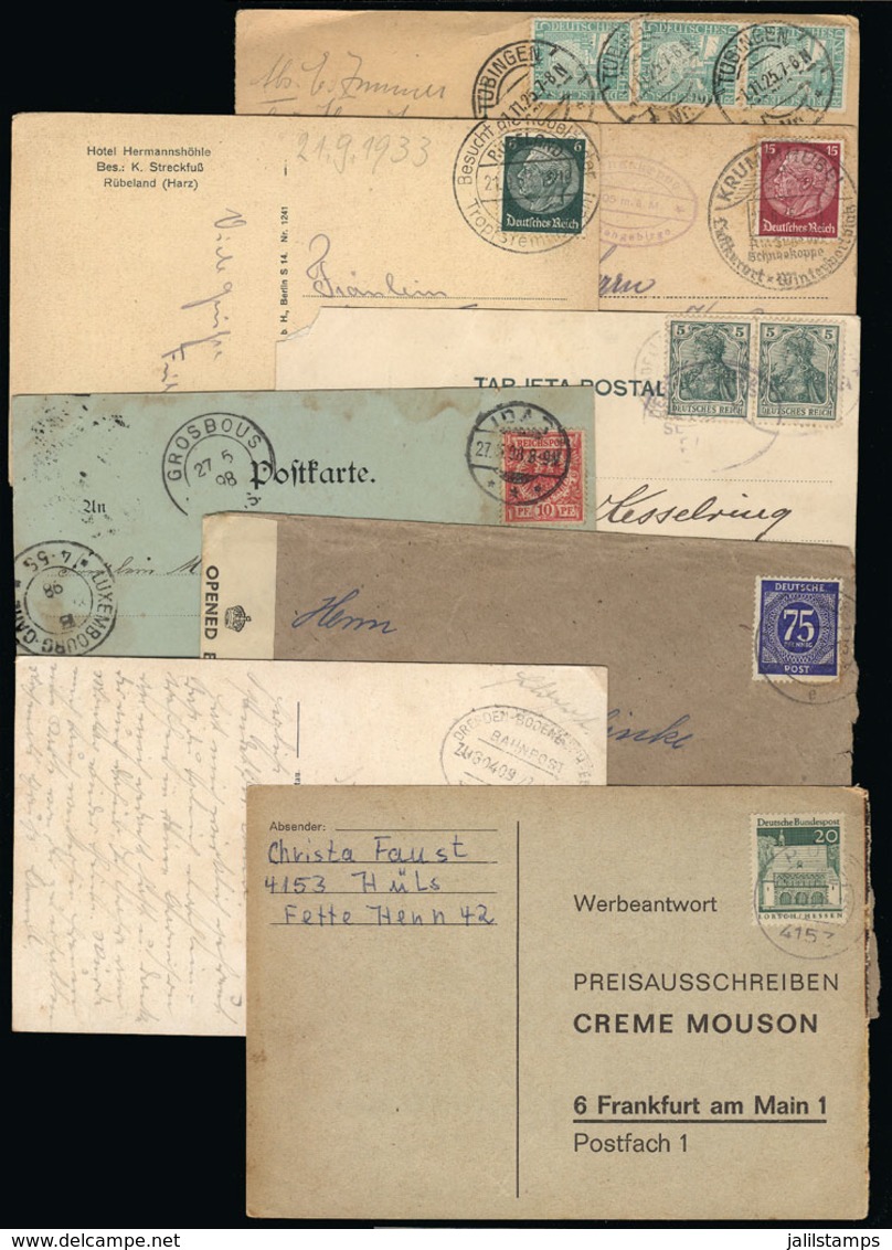 GERMANY: 8 Cards, Covers, Etc., Some With Interesting Postmarks, Low Start! - Autres & Non Classés