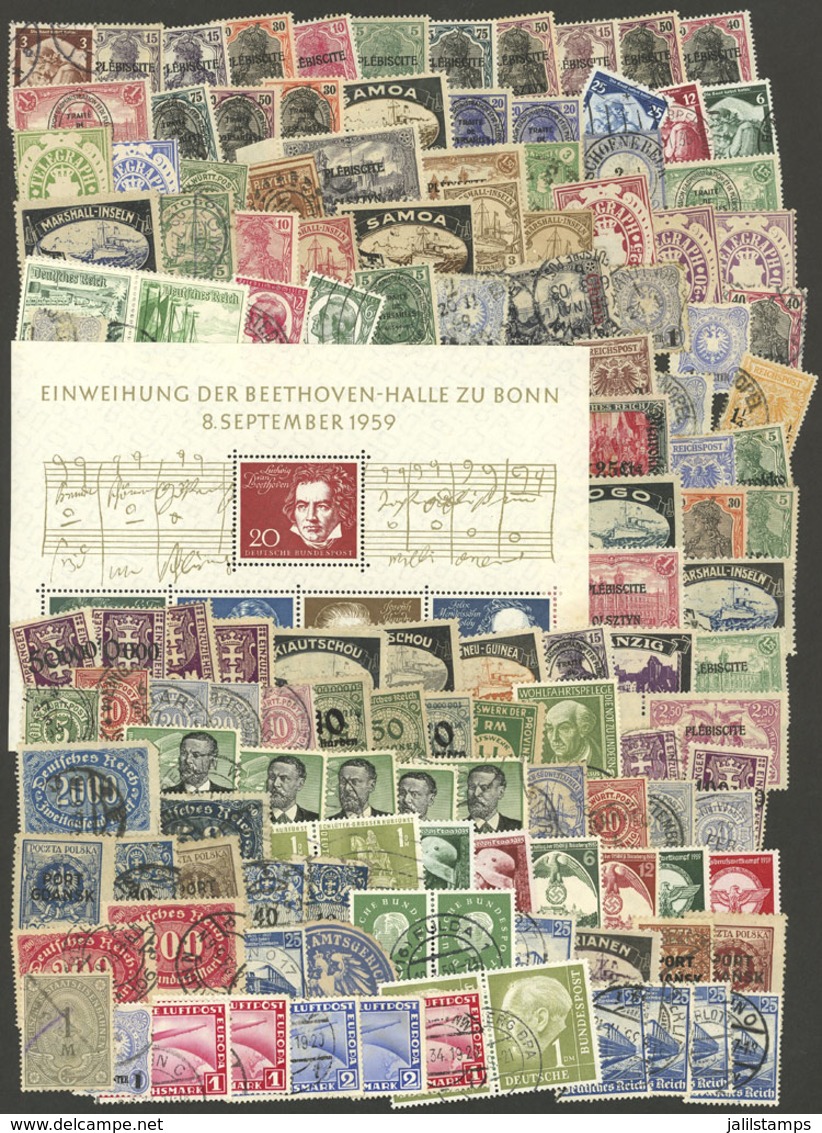 GERMANY: Envelope Containing An Interesting Group Of Stamps Of Varied Periods, Used Or Mint (they Can Be Without Gum), M - Other & Unclassified