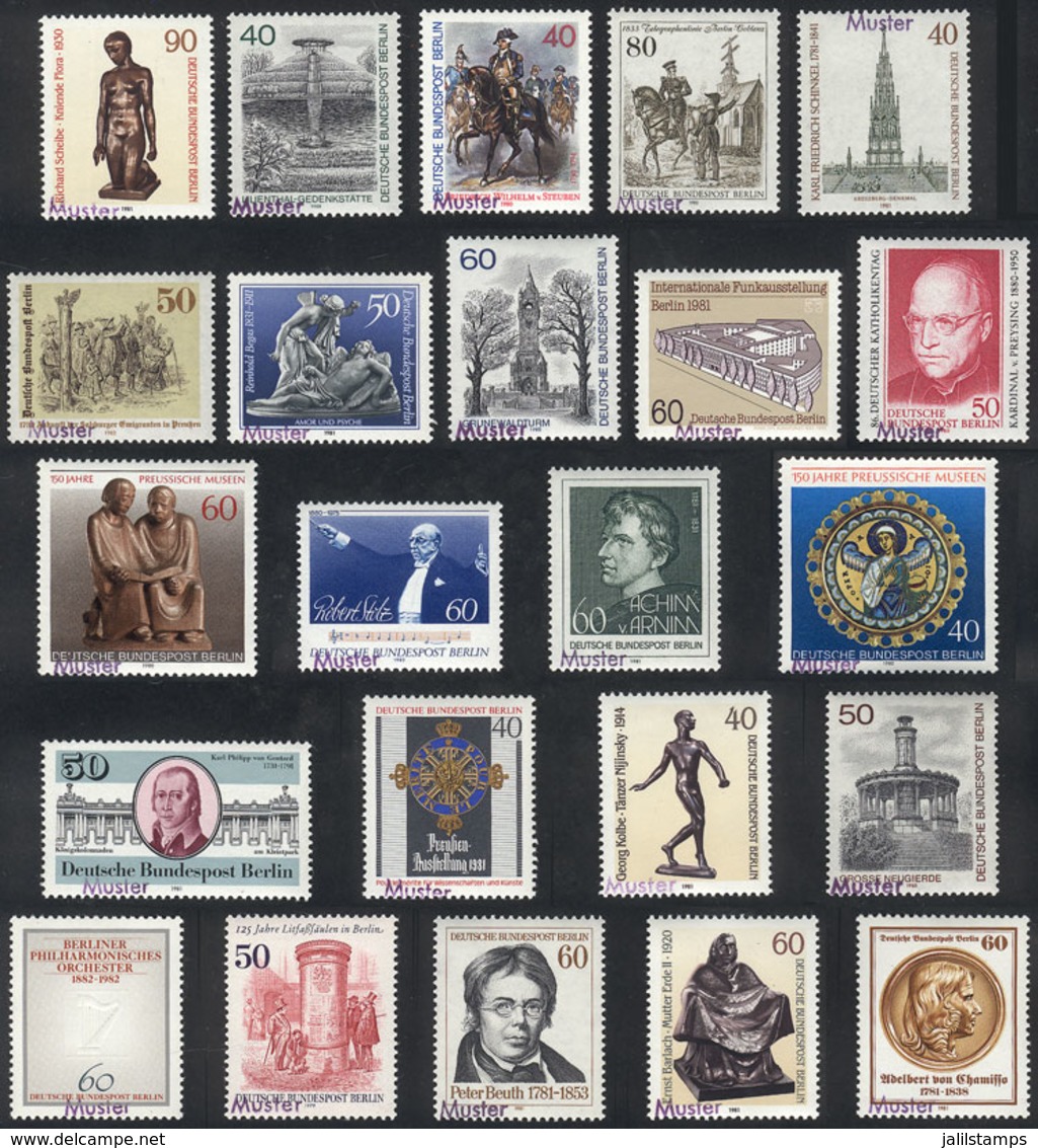 GERMANY: SPECIMENS: Lot Of Very Thematic Stamps, All Overprinted "Muster", Excellent Quality!" - Autres & Non Classés