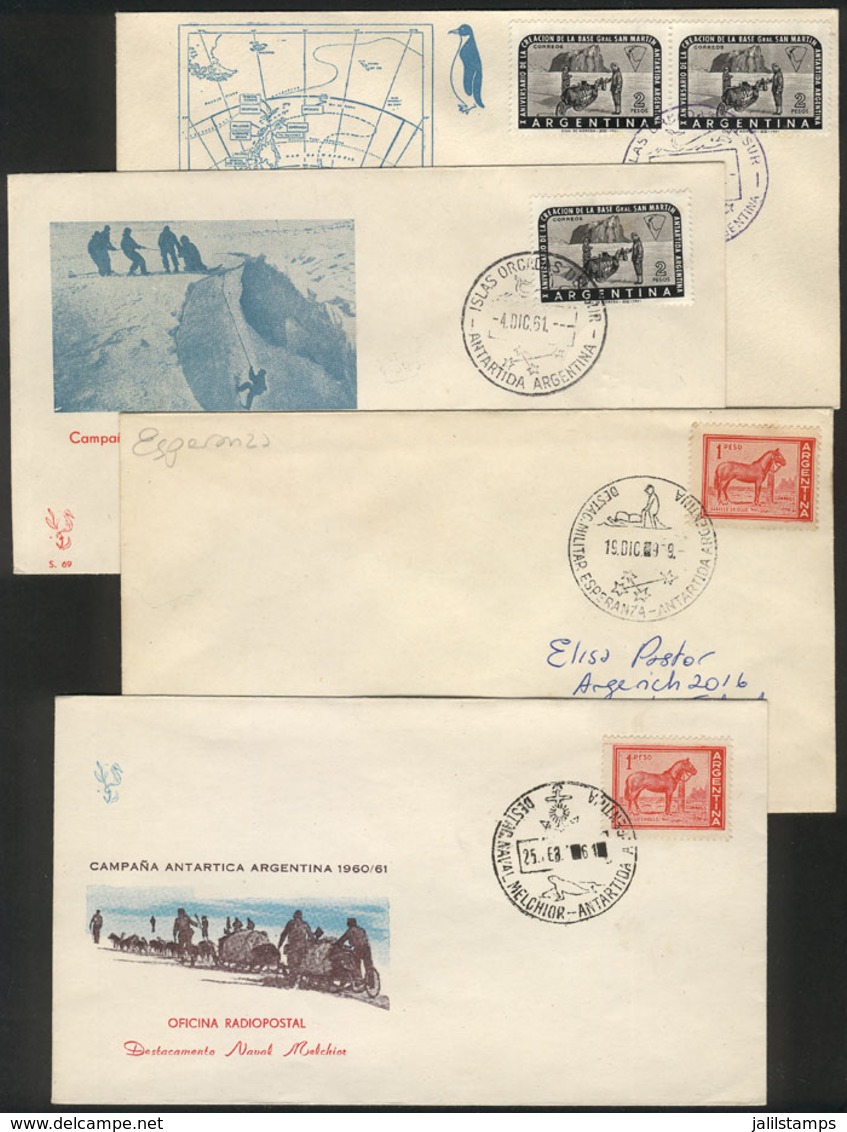 ARGENTINE ANTARCTICA: More Than 260 Covers With Postmarks Of Argentine Antarctic Stations: ISLAS ORCADAS DEL SUR (many), - Other & Unclassified