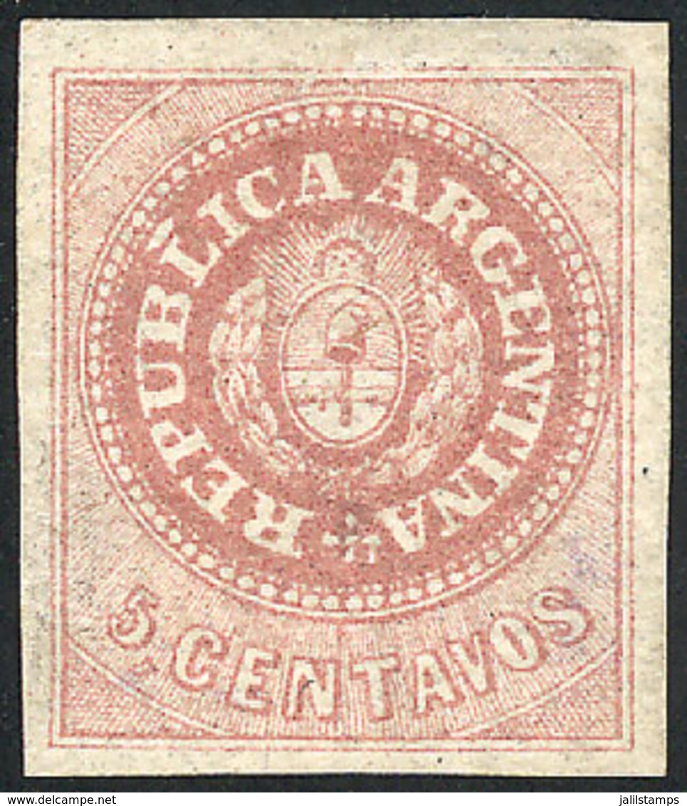 ARGENTINA: GJ.10a, With "line Over The L" Variety, Unused, Very Fine Quality!" - Otros & Sin Clasificación