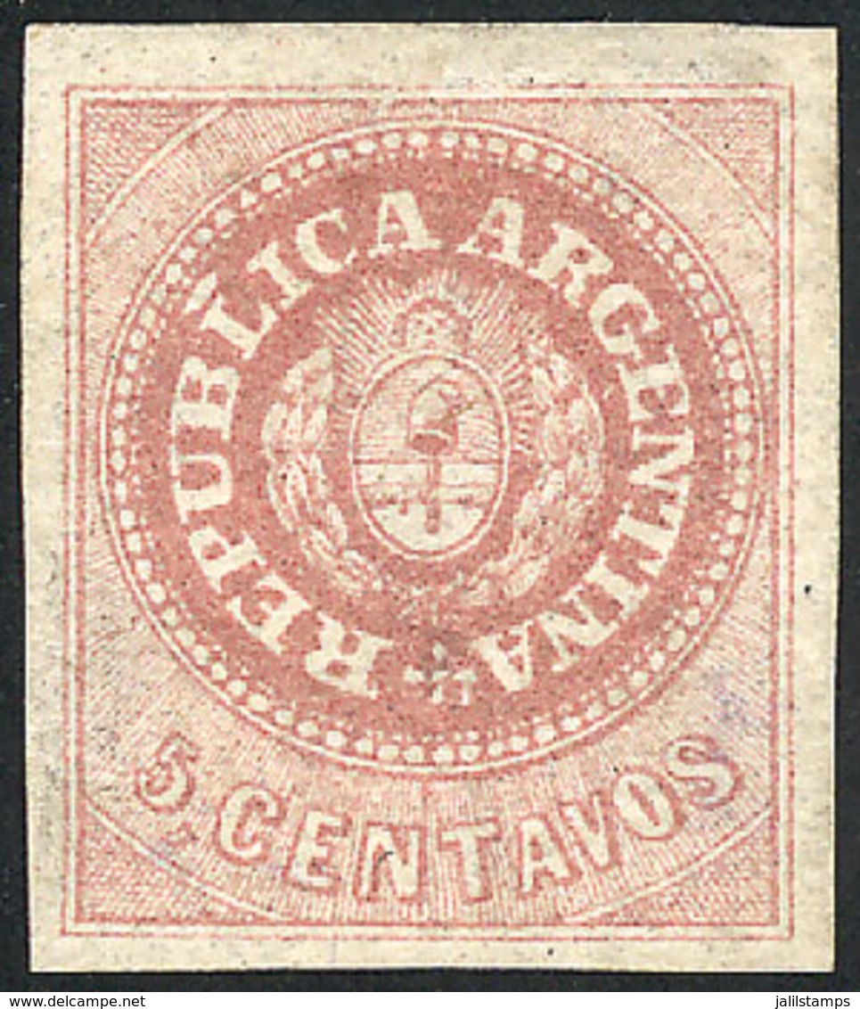 ARGENTINA: GJ.10a, With "line Over The L" Variety, Unused, Very Fine Quality!" - Other & Unclassified