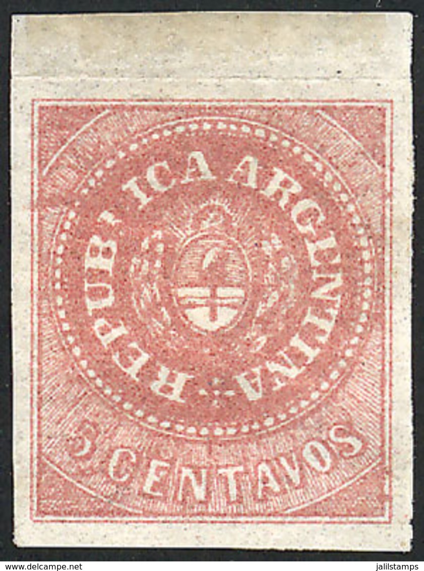 ARGENTINA: GJ.10c, With "L INCOMPLETE" Variety, Mint Original Gum (+50%), Superb And Rare!" - Otros & Sin Clasificación