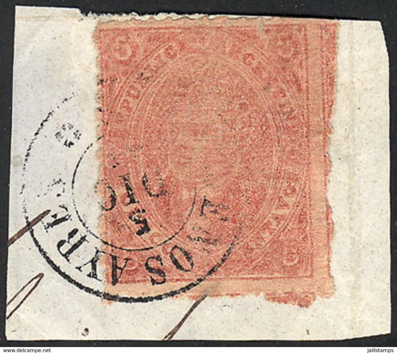 ARGENTINA: GJ.25k + Variety, 4th Printing, Mulatto And Dirty Plate Varieties, Also Printed On Very Thin Paper, On Fragme - Otros & Sin Clasificación