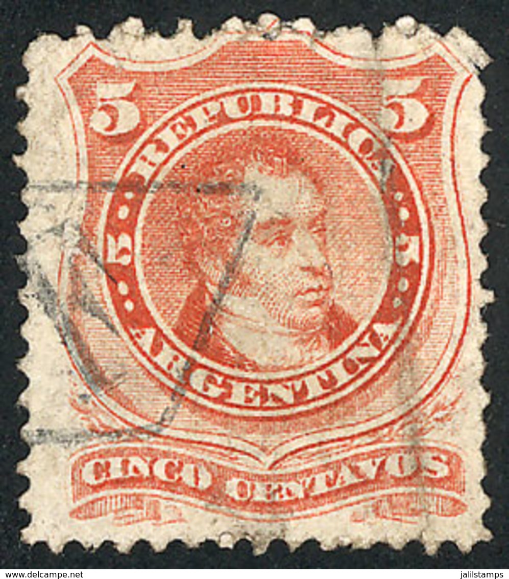 ARGENTINA: GJ.38, With The Very Rare "carteria" Cancel "F In Rhombus", Minor Defects, Extremely Rare!" - Sonstige & Ohne Zuordnung