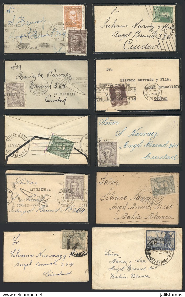 ARGENTINA: 10 Small Mourning Covers Used Between 1929 And 1959, Most With Original Content, All With Special Rates For T - Sonstige & Ohne Zuordnung