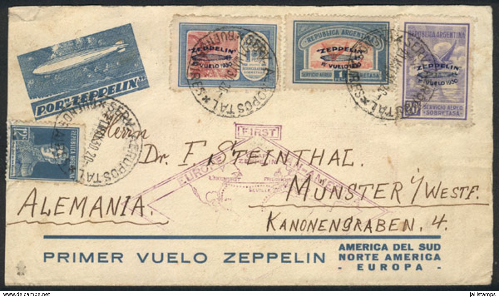 ARGENTINA: Cover Franked With $3.12 (including 20c. With Green Ovpt And $1 And 1.80 With Blue Ovpt), Sent From Buenos Ai - Other & Unclassified