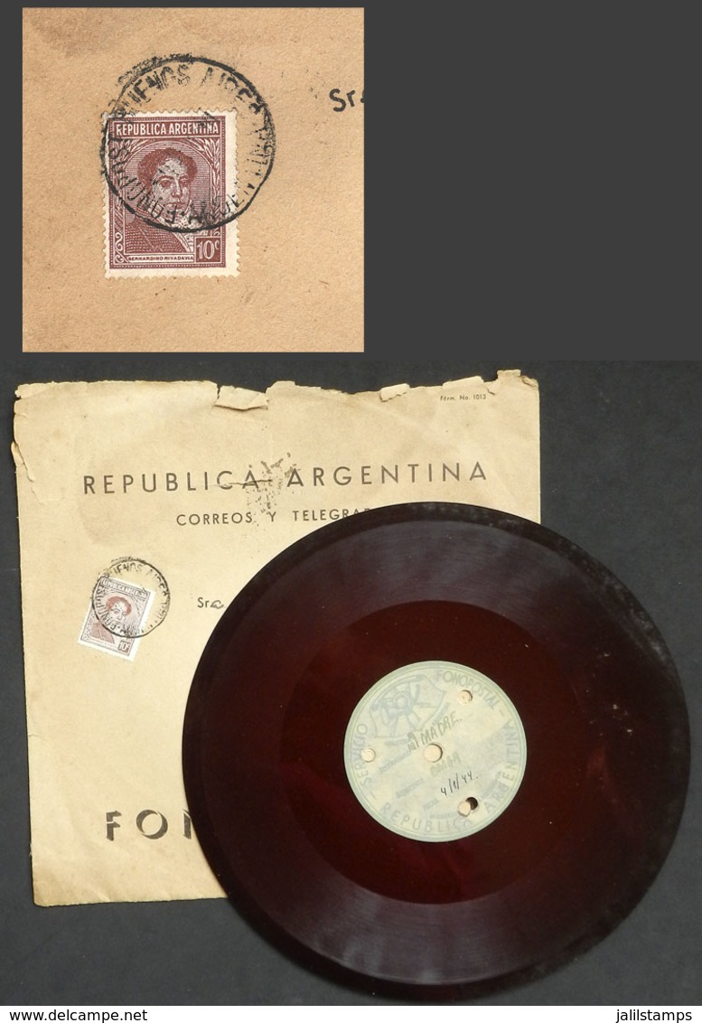 ARGENTINA: Rare FONOPOST: Cover (with Fonopost Record Included) Used In Buenos Aires In JA/1944, Franked With 10c. And C - Other & Unclassified