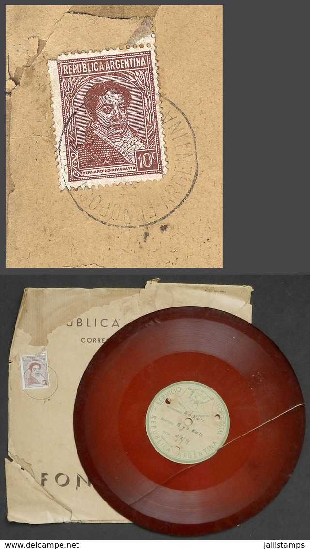 ARGENTINA: Rare FONOPOST: Cover (with Fonopost Record Included) Used In Buenos Aires In FE/1944, Franked With 10c. And C - Other & Unclassified