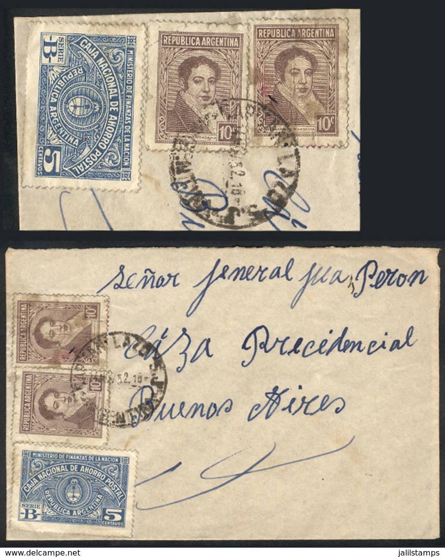 ARGENTINA: Cover Sent From CAPITAN LAZO (San Juan) To Buenos Aires On 14/NO/1952 (addressee: GENERAL JUAN PERÓN), Franke - Sonstige & Ohne Zuordnung