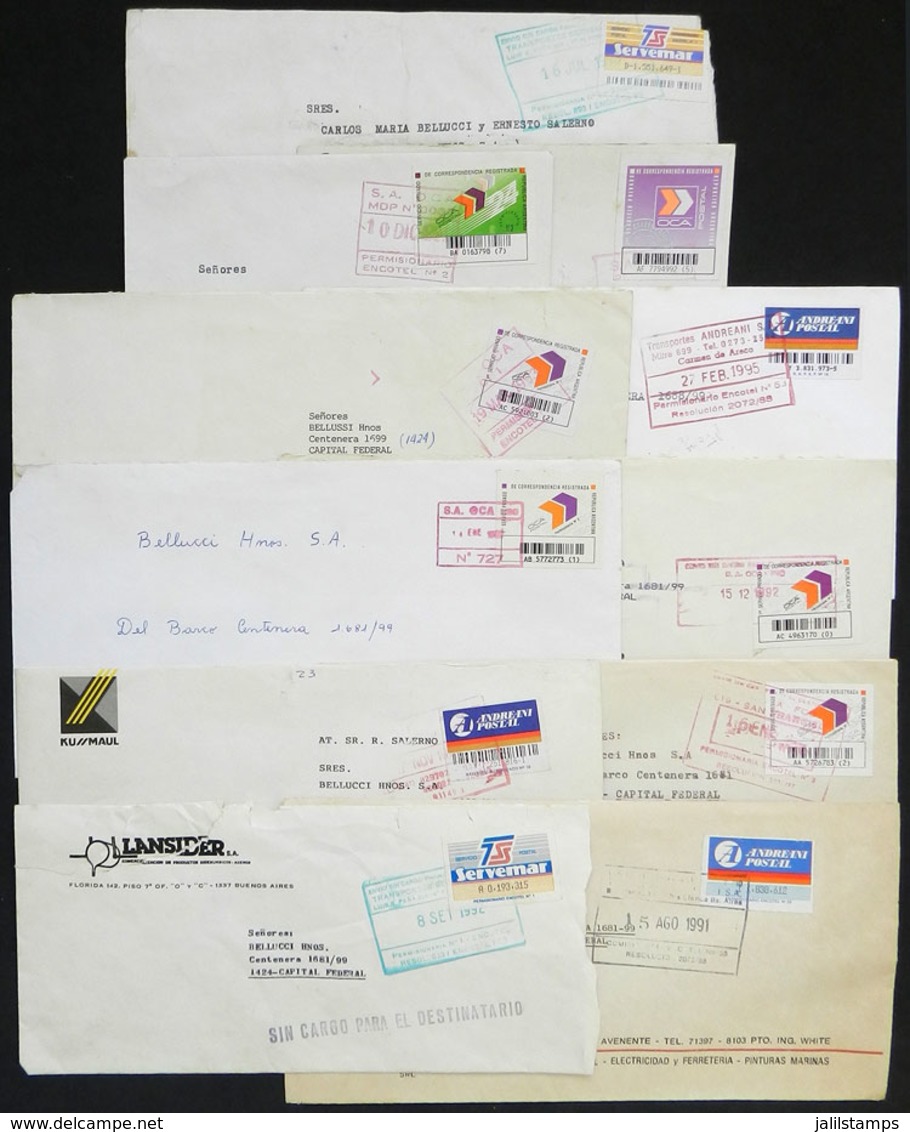 ARGENTINA: PRIVATE POSTS: Box With Many Hundreds Of Covers (I Estimate Between 500 And 750) Posted In The 1990s By Priva - Otros & Sin Clasificación