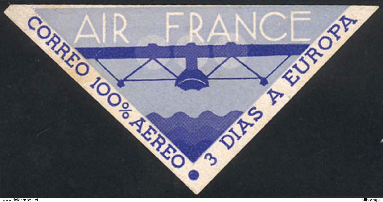 ARGENTINA: Air France, 100% Airmail, Europe In 3 Days, Rare! - Other & Unclassified