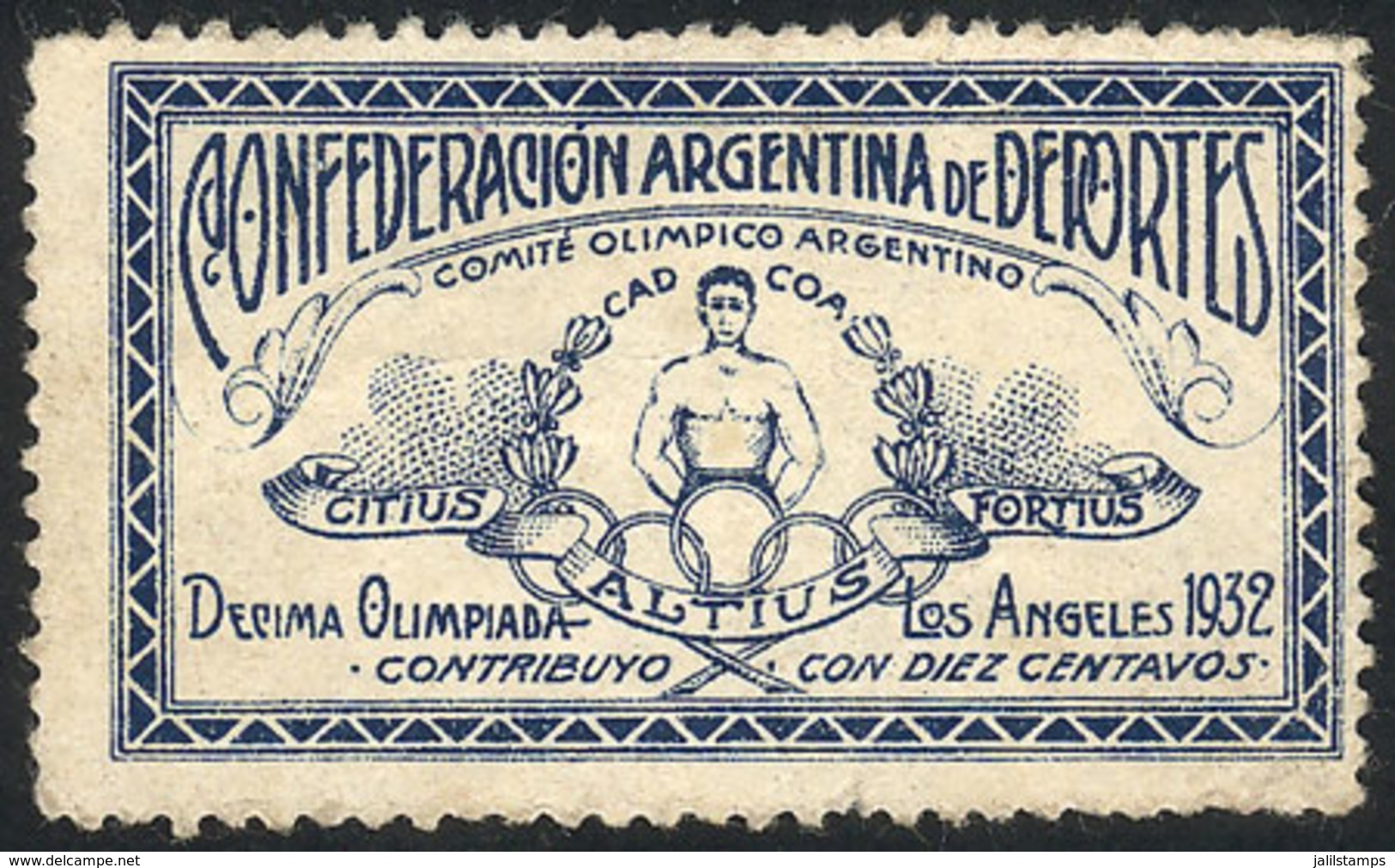 ARGENTINA: Confederación Argentina De Deportes, Argentine Olympic Committee, 1932 Los Anges Olympic Games, Cinderella Of - Otros & Sin Clasificación
