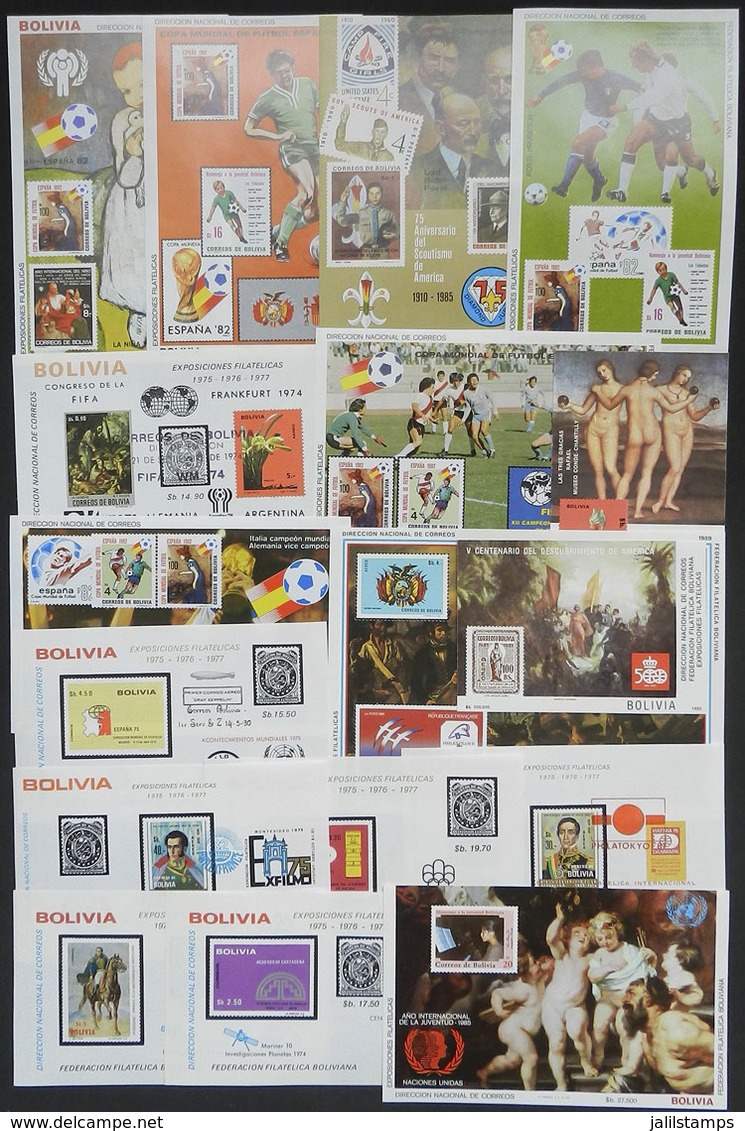 BOLIVIA: Lot Of 17 Modern Souvenir Sheets, MNH And Of Excellent Quality, VERY THEMATIC, High Michel Catalog Value, Good  - Bolivië