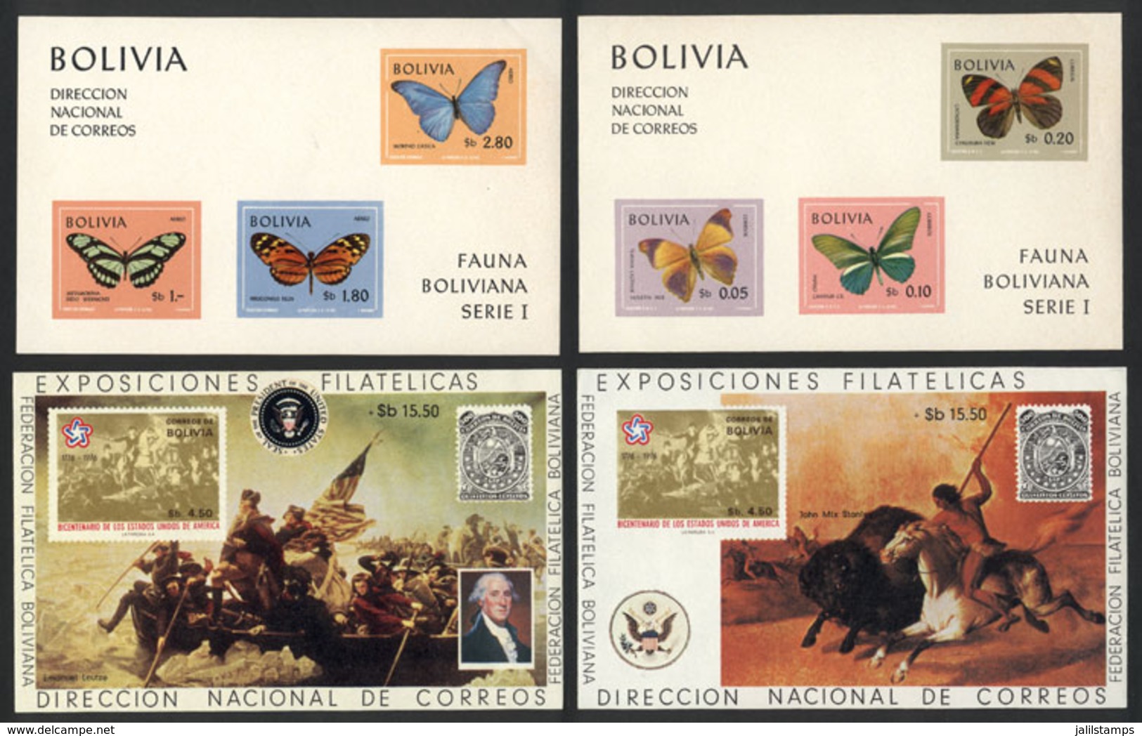 BOLIVIA: 11 VERY THEMATIC Modern Souvenir Sheets, Fine General Quality, High Michel Catalog Value, Good Opportunity At A - Bolivië