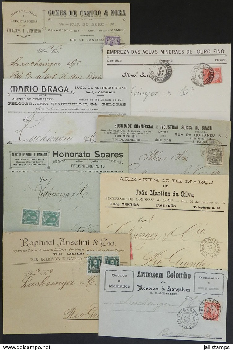 BRAZIL: 29 Covers With Very Nice Corner Cards, Used Between 1914 And 1922, Very Fine Quality! - Sonstige & Ohne Zuordnung