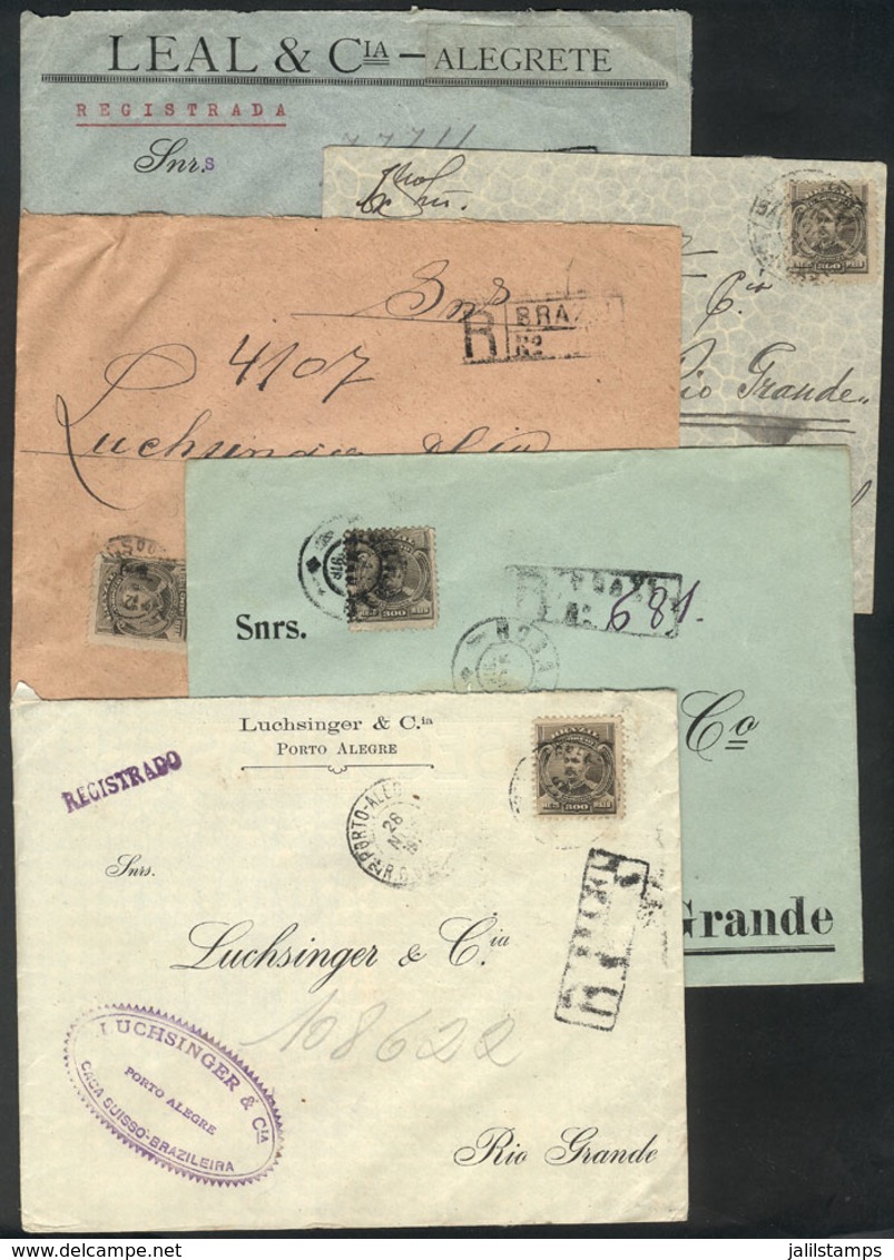 BRAZIL: 5 Registered Covers Used Between 1916 And 1919, VF Quality! - Other & Unclassified