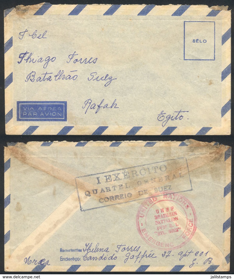 BRAZIL: Circa 1963, Cover Sent From Brazil To A Brazilian Military Officer In The UN Emergency Force In The Suez Canal ( - Other & Unclassified