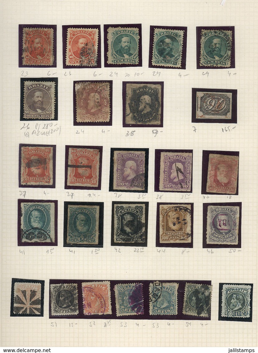 BRAZIL: Lot Of Stamps On Pages, In General Of Fine Quality (some May Have Small Stain Spots On Gum), Including Old Stamp - Andere & Zonder Classificatie