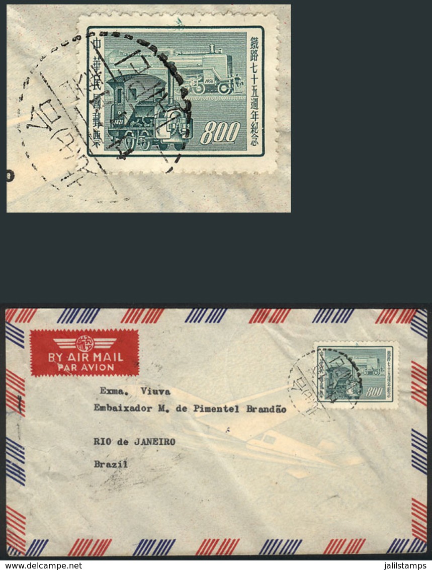 CHINA - TAIWAN: Airmail Cover Sent From Taipei To Rio De Janeiro In JAN/1957, VF Quality! - Brieven En Documenten