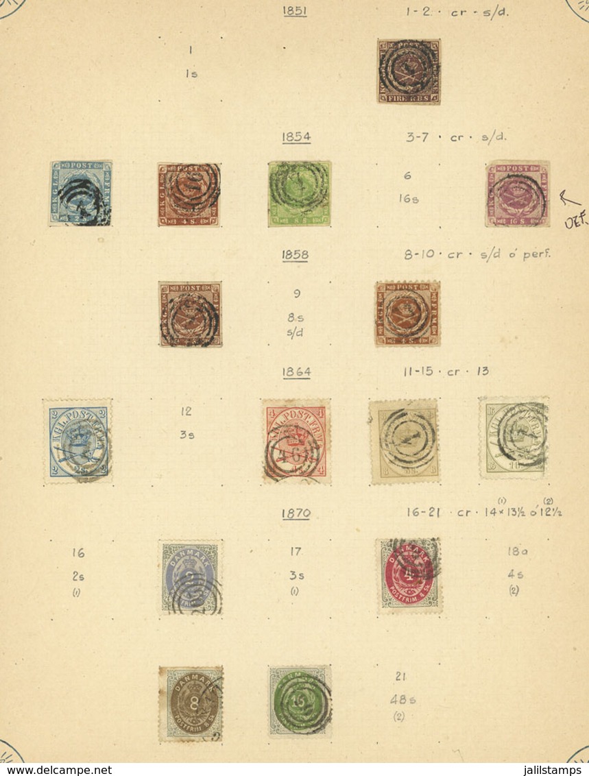 DENMARK: Old Collection On Pages, Very Neat, Although A Few Examples May Have A Minor Defect, Almost All The Stamps Are  - Sonstige & Ohne Zuordnung