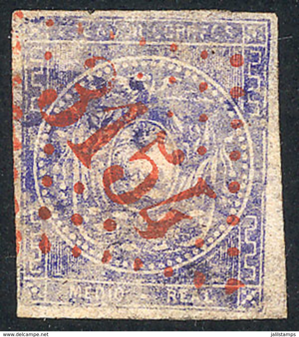 ECUADOR: Sc.2, With Red FRENCH Numeral  "3154" Cancel In Dotted Diamond, Interesting!" - Ecuador