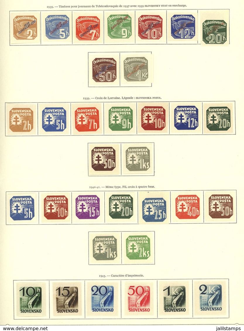 SLOVAKIA: Old Collection On Album Pages, Very Fine General Quality, Perfect Lot To Start The Country, Yvert Catalog Valu - Other & Unclassified
