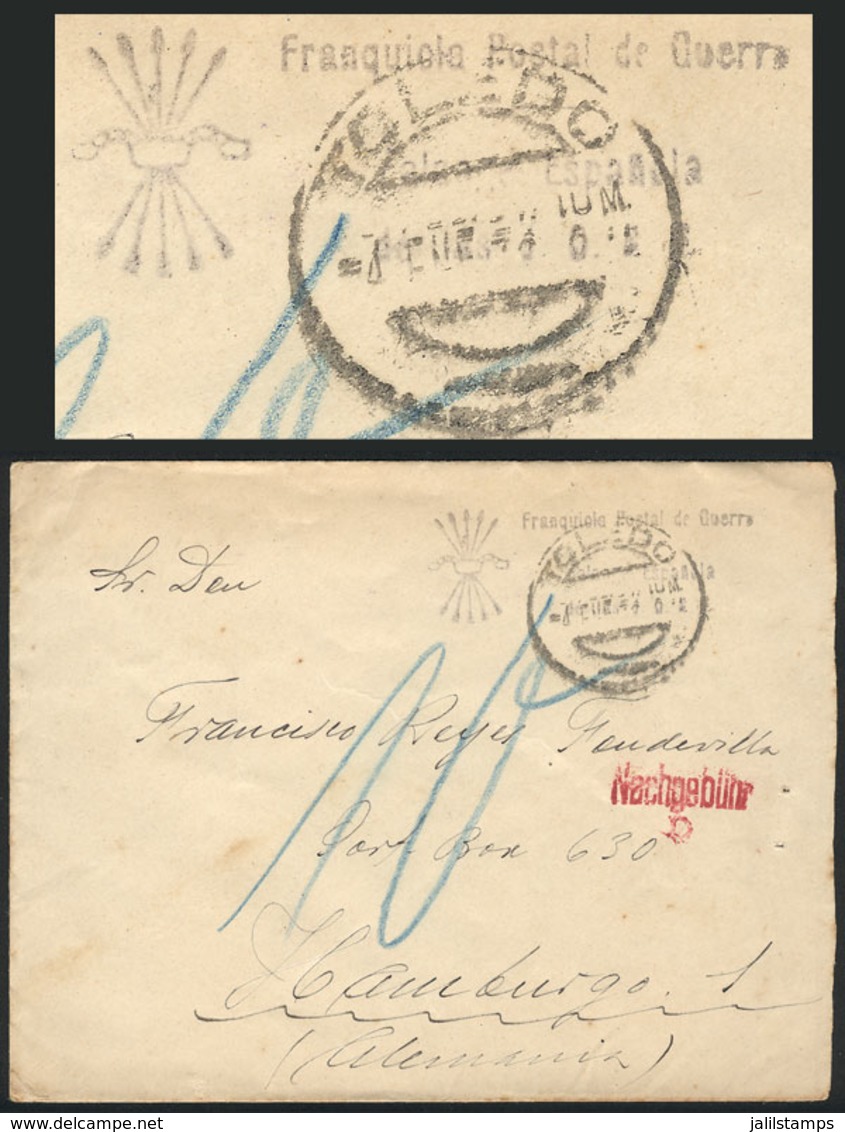 SPAIN: Cover Sent To Germany On 7/JA/1937 By A Combatant Of The Spanish Civil War: "Falangista De Las Palmas (Canarias)" - Other & Unclassified