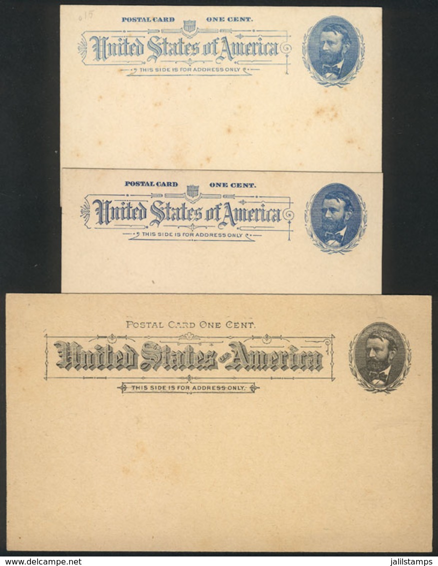 UNITED STATES: Sc.UX10 And UX11, Postal Cards (the Latter In 2 Shades: Blue And Light Blue), Very Nice! - Other & Unclassified