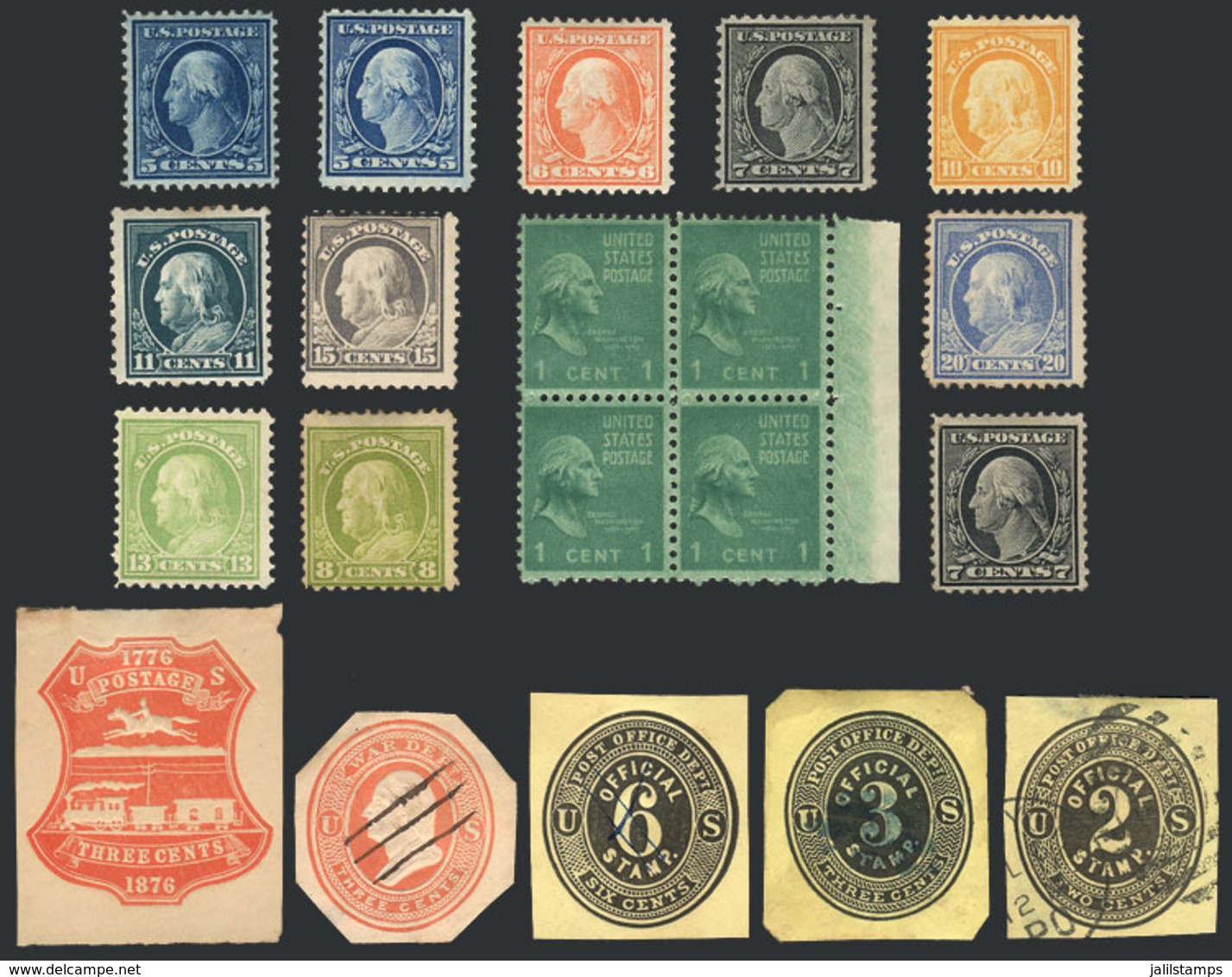 UNITED STATES: Small Lot Of Varied Stamps, Some Mint With Full Original Gum And Light Hinge Marks And Of Fine To VF Qual - Otros & Sin Clasificación