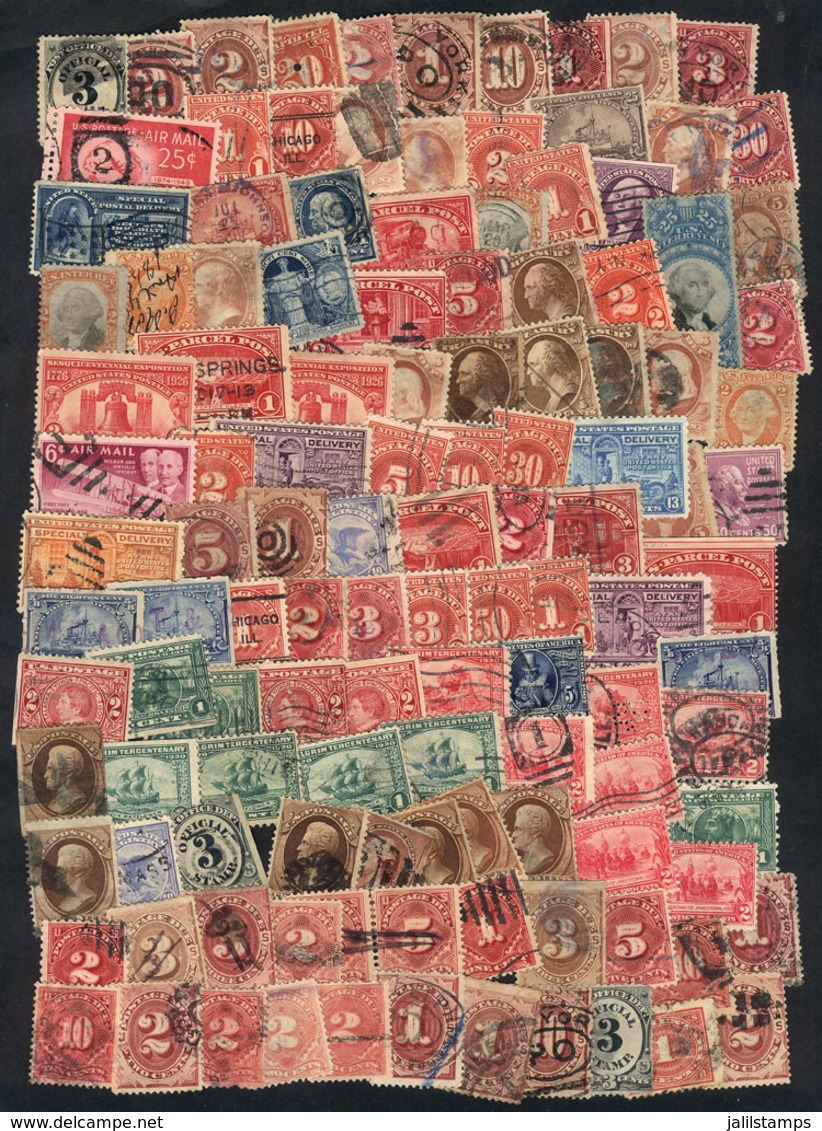 UNITED STATES: Interesting Lot Of Old Stamps, Fine To VF General Quality (some Can May Minor Faults), Including Many Off - Otros & Sin Clasificación