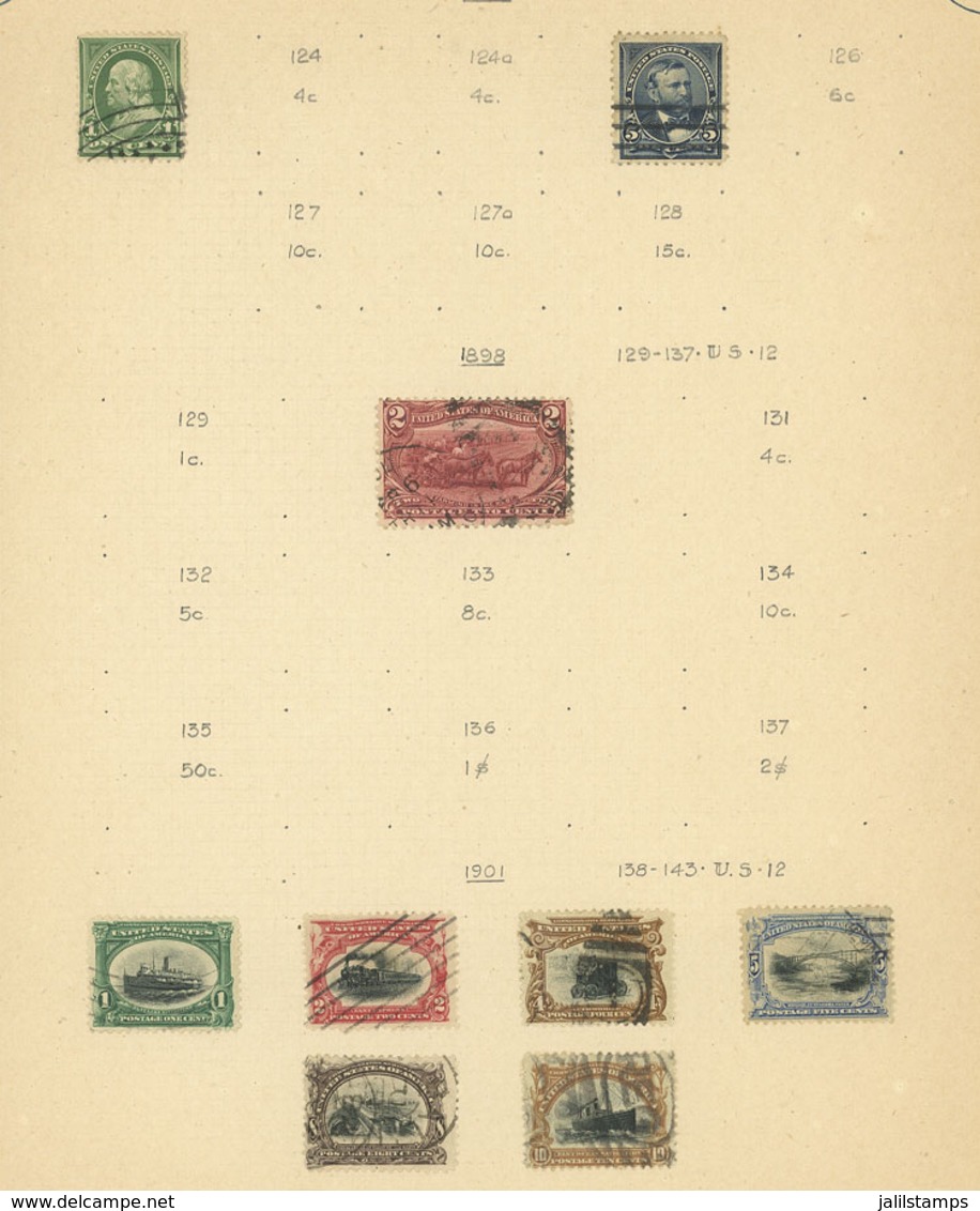 UNITED STATES: Old Collection On Pages, Very Neat, It Includes Some Good Stamps, Most Of Fine To VF Quality. I Estimate  - Otros & Sin Clasificación