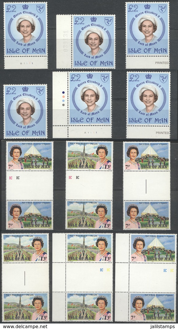 GREAT BRITAIN: ISLE OF MAN: Good Lot Of Unused Stamps With A Total Face Value Of Over £100!, All MNH And Of Very Fine Qu - Other & Unclassified
