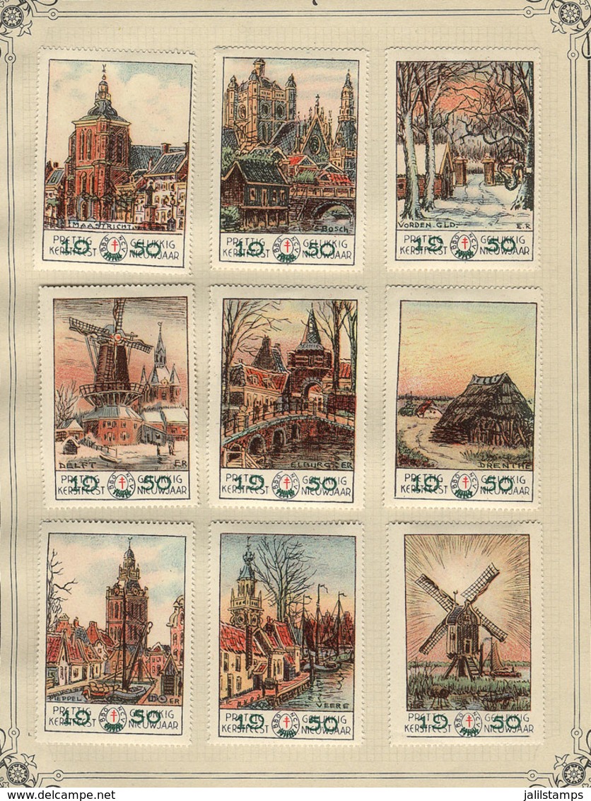 NETHERLANDS: FIGHT AGAINST TUBERCULOSIS: Old Collection On Album Pages With About 280 Cinderellas Issued Between Circa 1 - Otros & Sin Clasificación