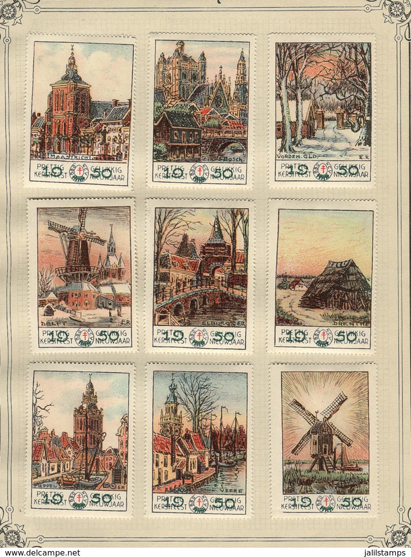 NETHERLANDS: FIGHT AGAINST TUBERCULOSIS: Old Collection On Album Pages With About 280 Cinderellas Issued Between Circa 1 - Sonstige & Ohne Zuordnung