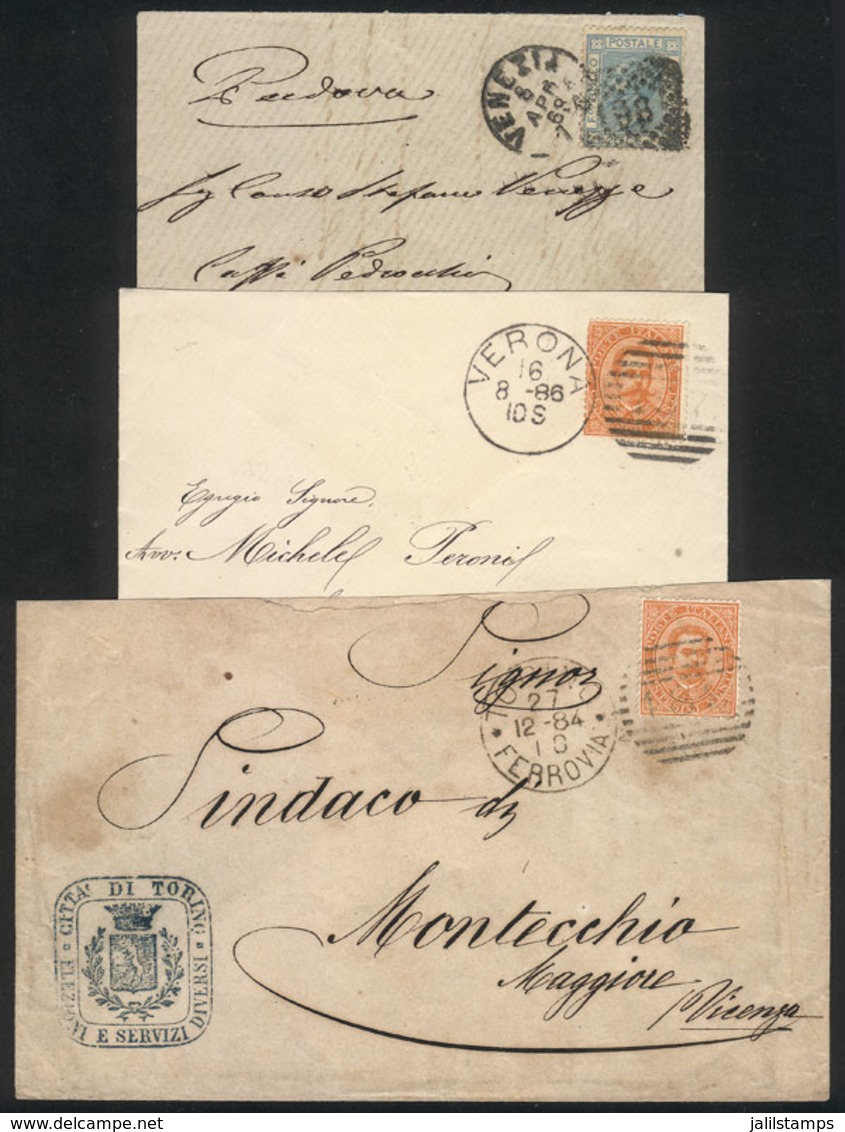 ITALY: 3 Covers Used Between 1868 And 1886, VF Quality, Low Start! - Zonder Classificatie