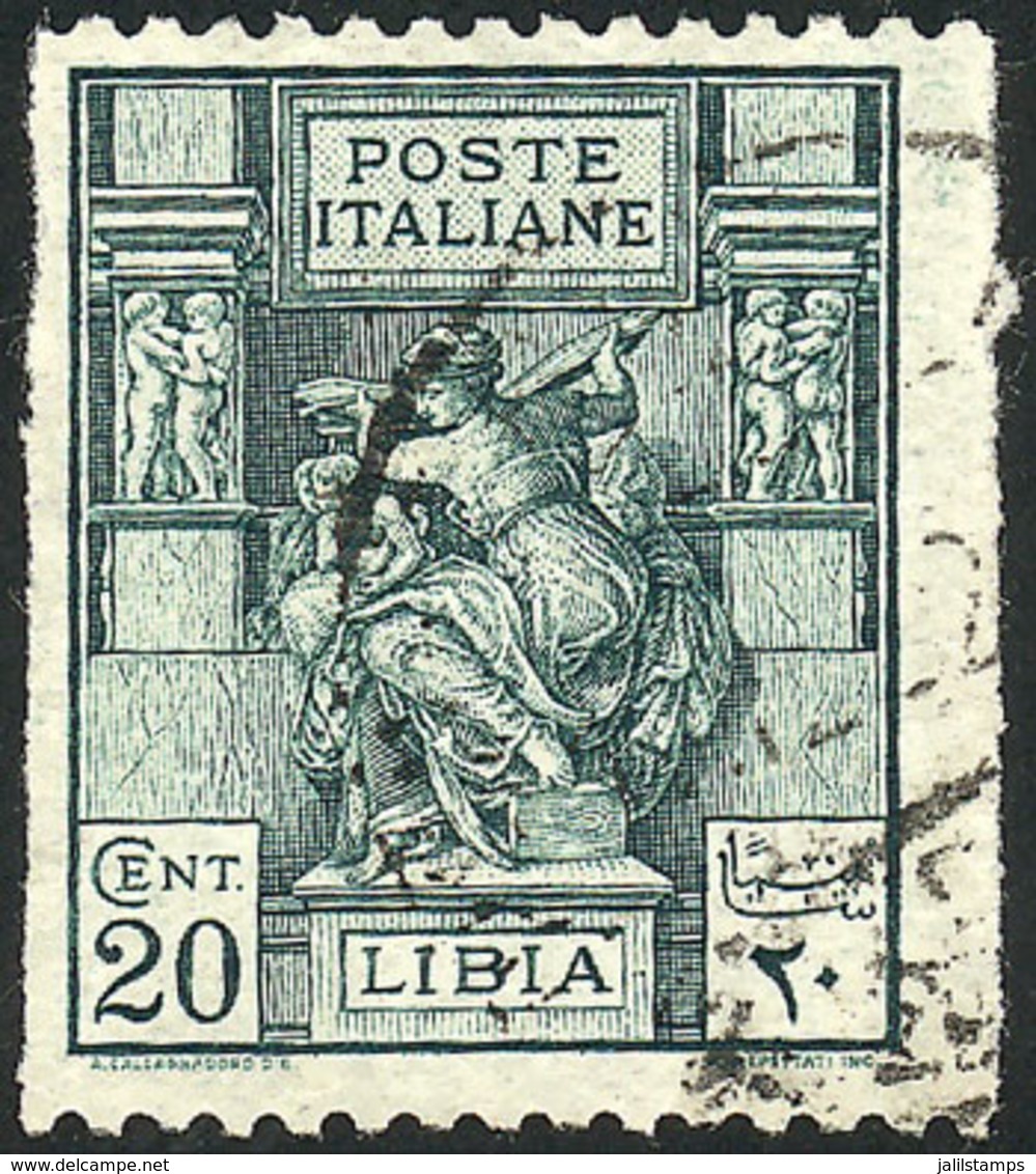 LIBYA: Scott 39a (Sassone 54a), IMPERFORATE VERTICALLY, Used, Excellent Quality, Rare! - Libia