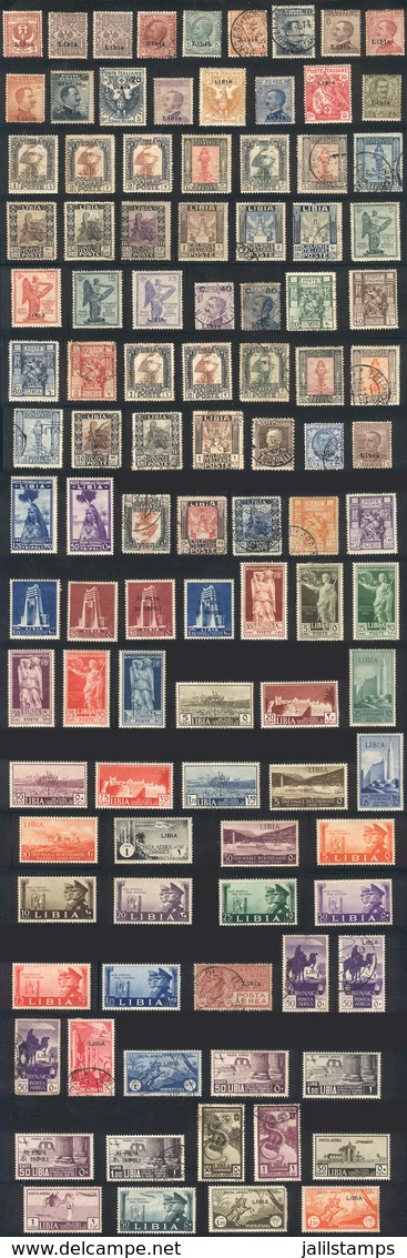 LIBYA: Lot Of Interesting Stamps And Sets, Almost All With Defects (stained, They Will Have To Be Soaked And Mint Exampl - Libia